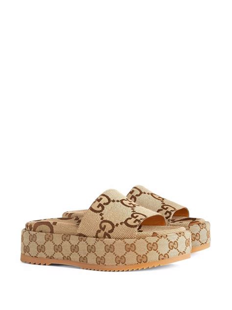 gucci angelina 55mm platform sandals|angelina gg slide sandals.